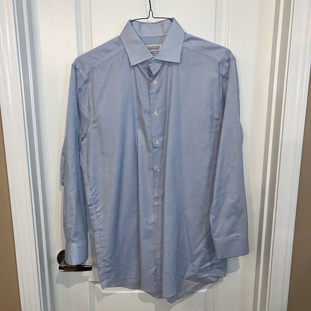 Calvin Klein Blue Dress Shirt Michael Strahan Collection size Large